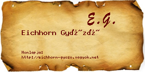 Eichhorn Győző névjegykártya